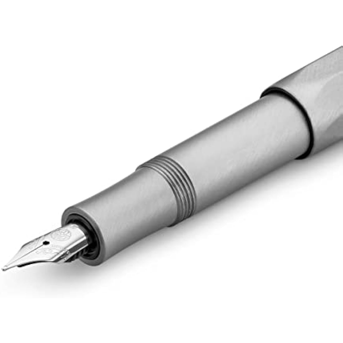 Kaweco STEEL SPORT Fountain Pen I Exclusive Stainless Steel Reservoir Pen for Ink Cartridges Including Retro Metal Box I Writing Instrument 13 cm I Nib: M (Medium)