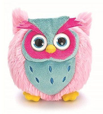 10 cm médaillon rond en peluche en peluche Chouette Volume Big Eyes Comprend Sac