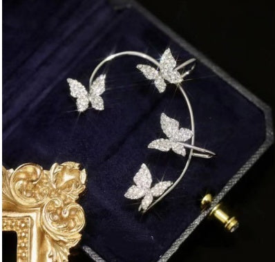 Fashion Earring Butterfly Ear Clip And Ear Hook Jewelry