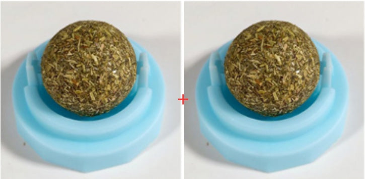 3pcs Lot Self-adhesive Rotated Catnip Lick Ball