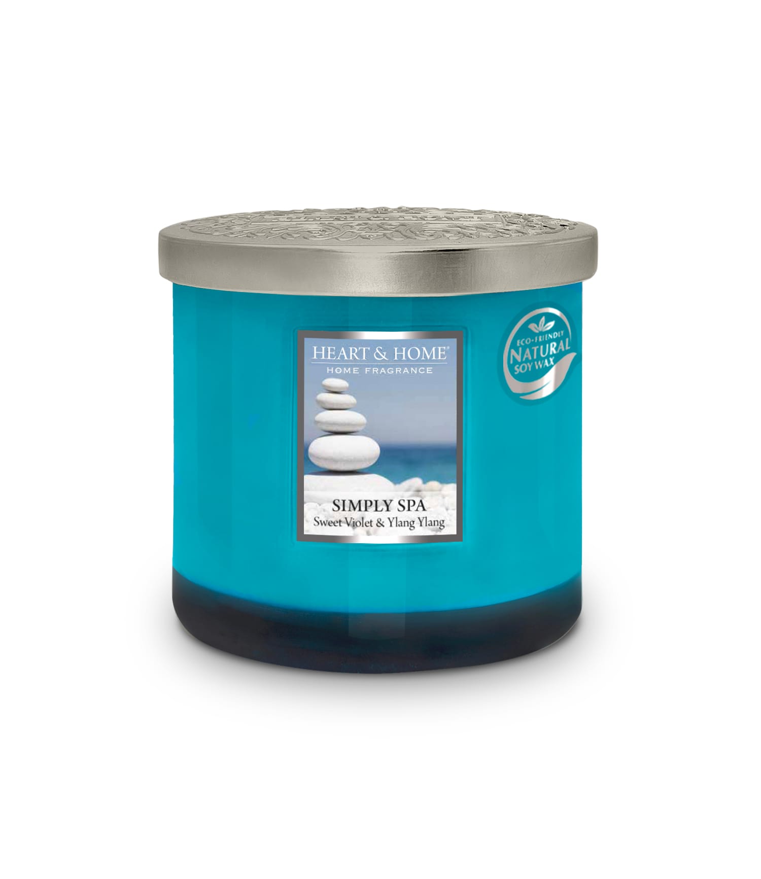 Heart & Home Simply Spa Twin Wick Ellipse Soy Candle - 40 Hours Burn