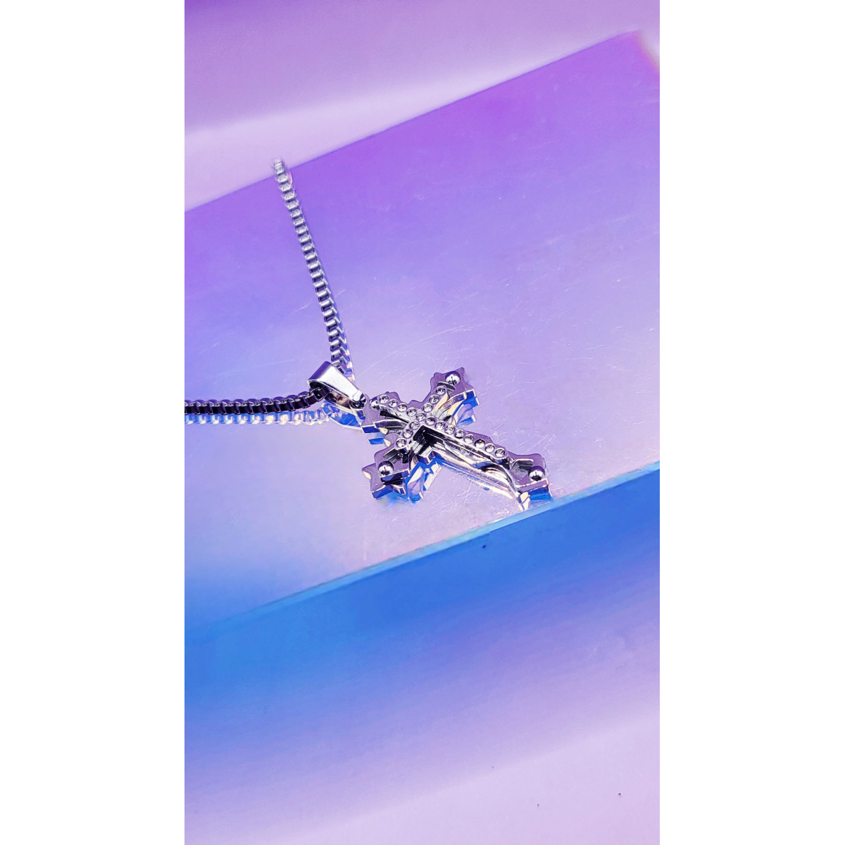 Graceful Silver Cross Necklace