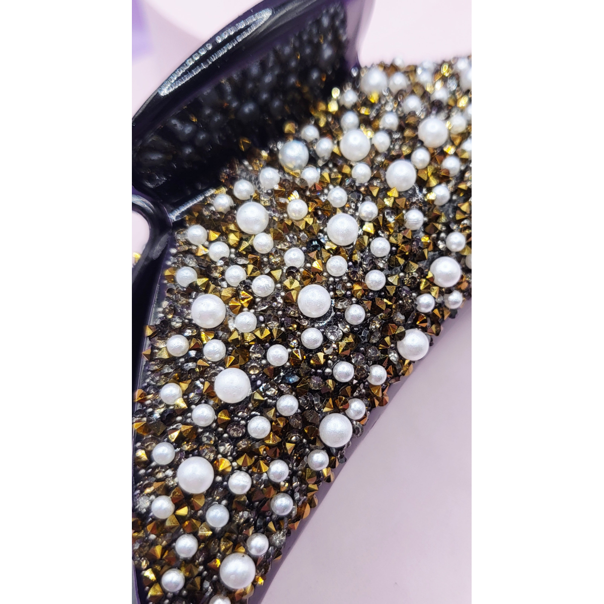 Pearl Rhinestone Hair Clamps Pack of 12