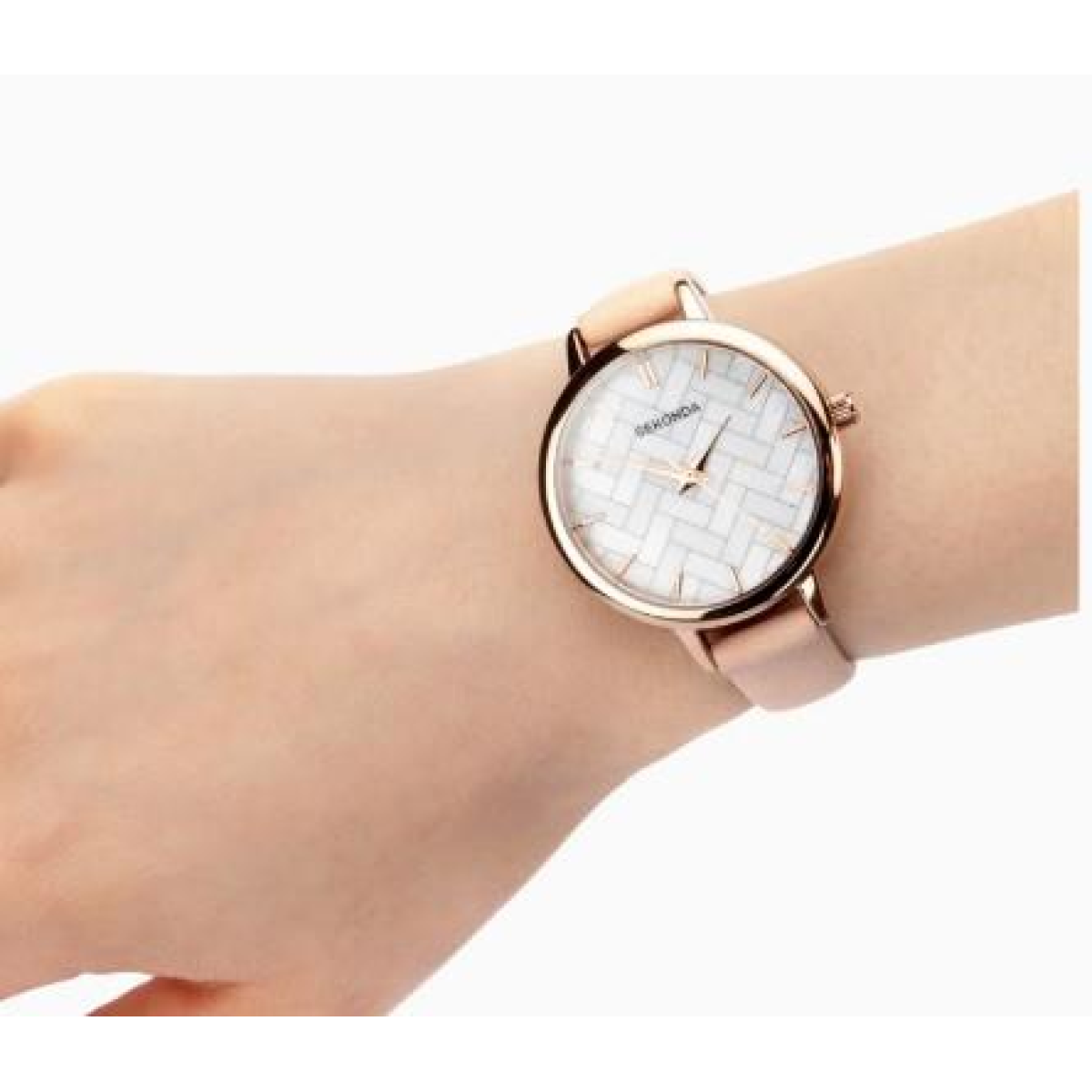 Sekonda Ladies Fashion Editions Mother of Pearl Dial and Pink Leather Strap Watch 2826