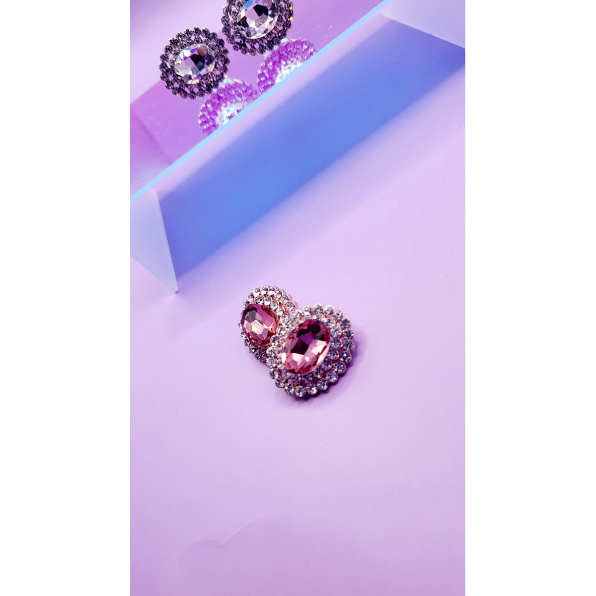 Luxe Crystal Non Pierced Clip On Earrings