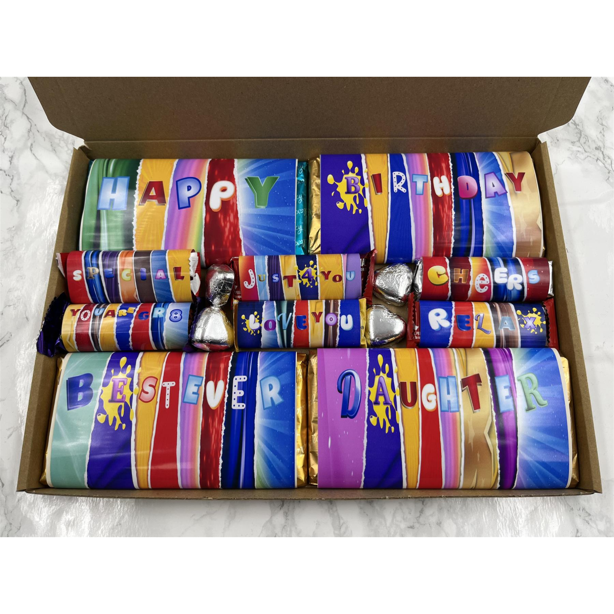 Fun Novelty Birthday Chocolate Wrapper Gift Box - Daughter