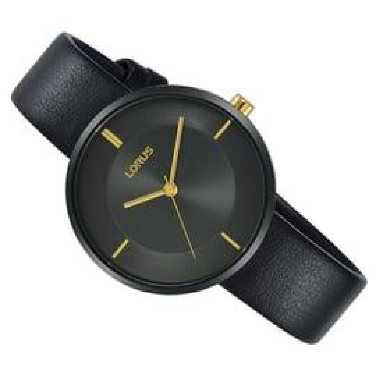 Lorus Ladies Fashion Analogue Quartz Black Dial with Leather Strap Watch - RG259QX9