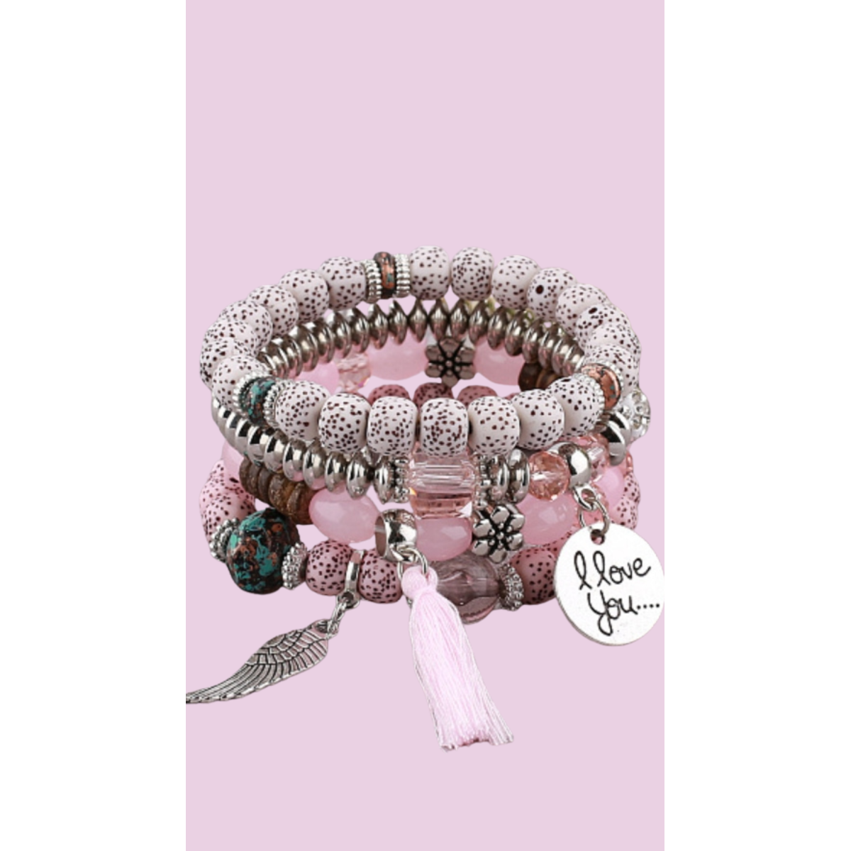 Boho Ceramic Beaded Bracelet Set