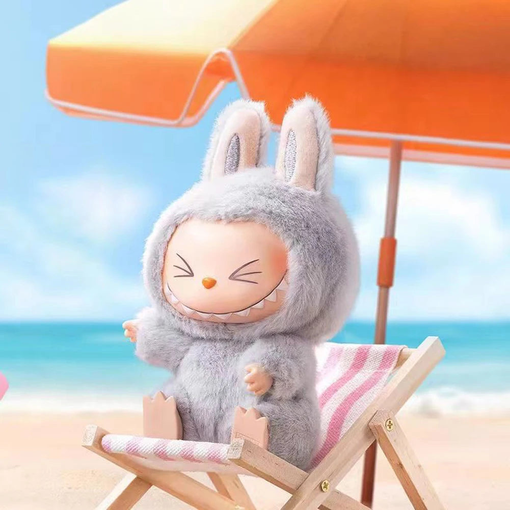 The Monsters Labubu Sit-Down Party Series Plush Pendant Doll Vinyl Face Doll Heart-Moving Macaron Doll Collection Decoration