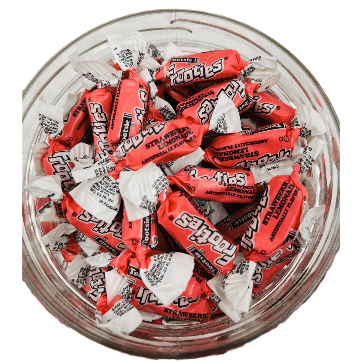 Simway Sweets Jar 680g - Tootsie Frooties Strawberry Lemonade Flavour - Individually Wrapped American Sweets - Approximately 180 Pieces
