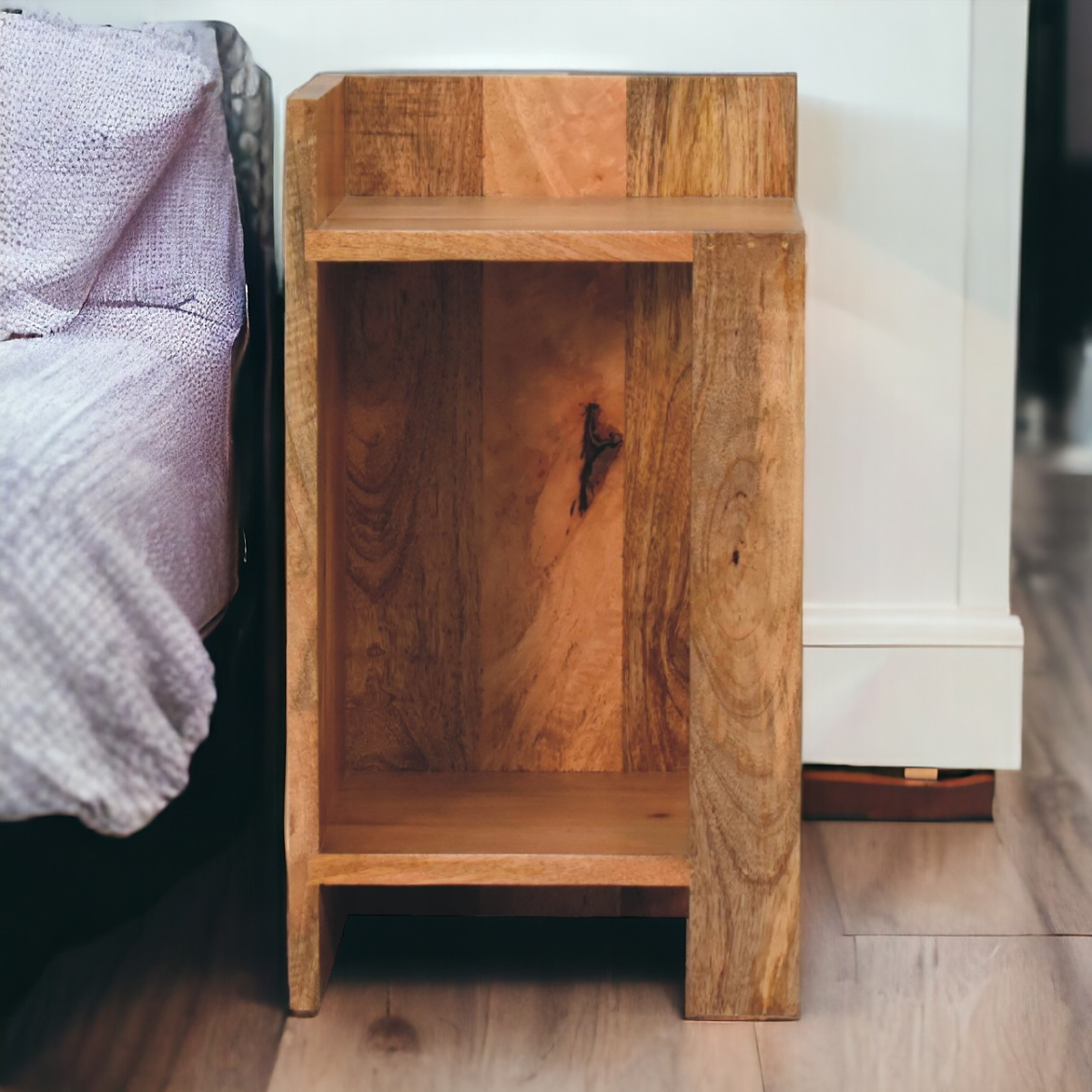 Artisan Furniture Solid Wood Oak-ish Box Bedside