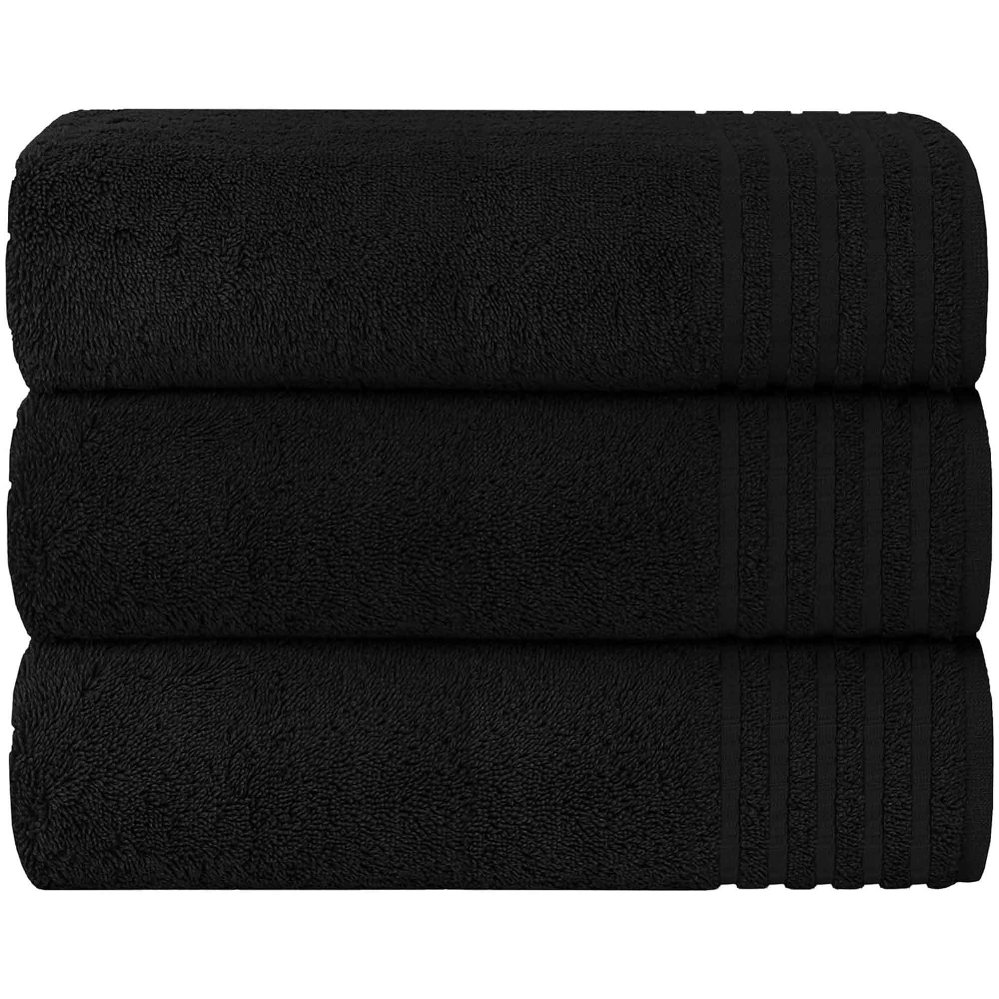 OLIVIA ROCCO Monaco 3 Pack Extra Large Bath Sheets 500GSM 100 Percent Cotton Highly Absorbent Towels For Home Gym Beach Spa Set