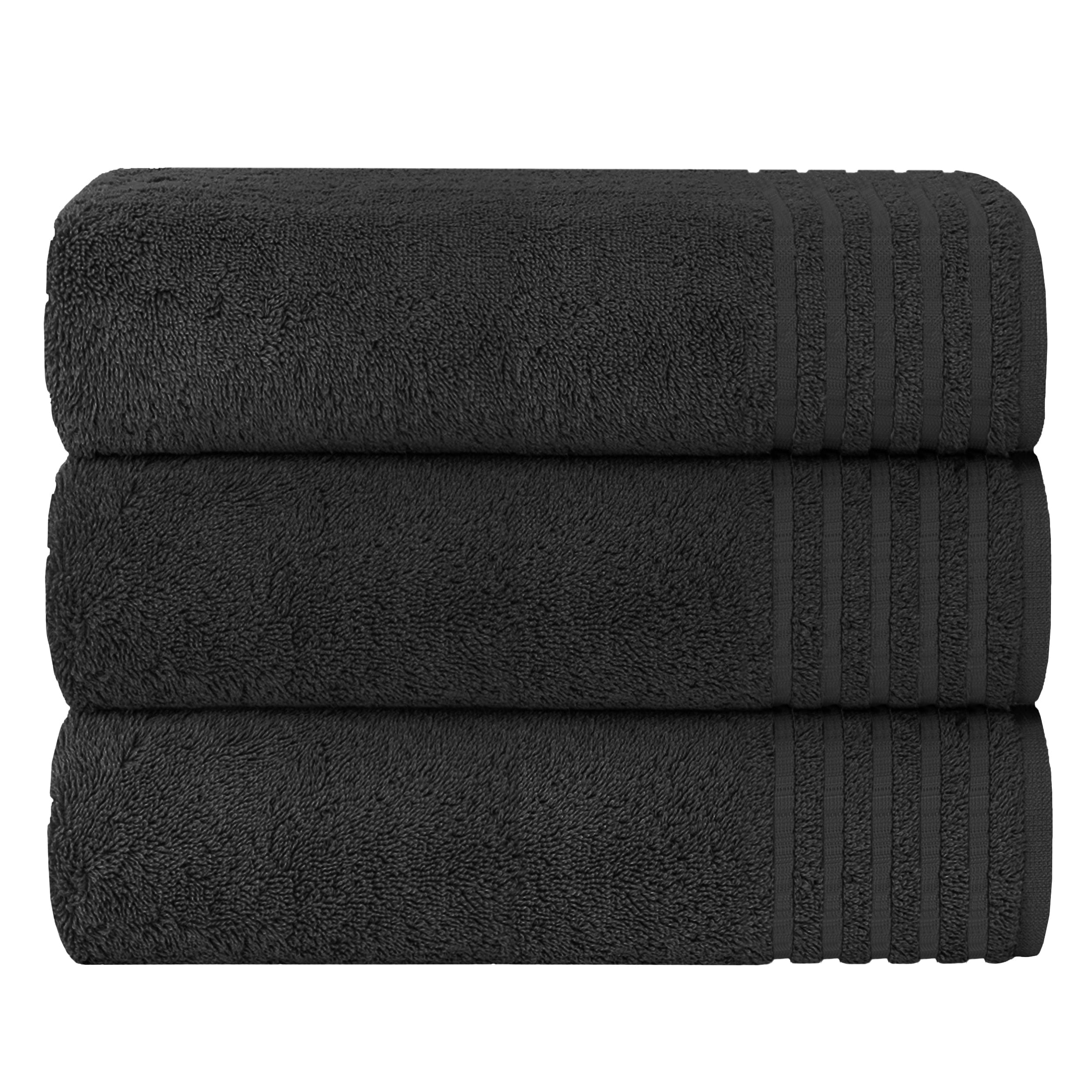 OLIVIA ROCCO Monaco 3 Pack Extra Large Bath Sheets 500GSM 100 Percent Cotton Highly Absorbent Towels For Home Gym Beach Spa Set