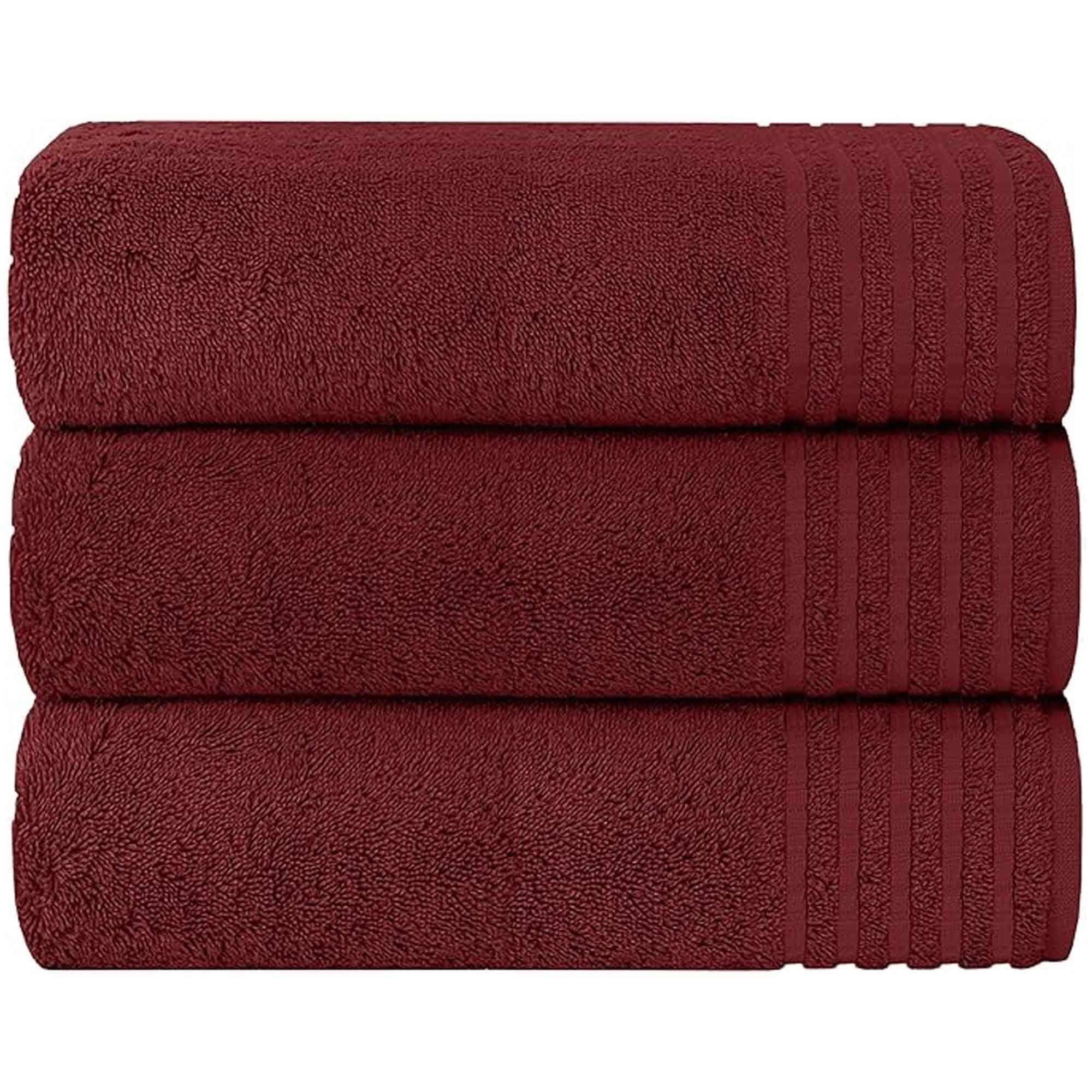 OLIVIA ROCCO Monaco 3 Pack Extra Large Bath Sheets 500GSM 100 Percent Cotton Highly Absorbent Towels For Home Gym Beach Spa Set