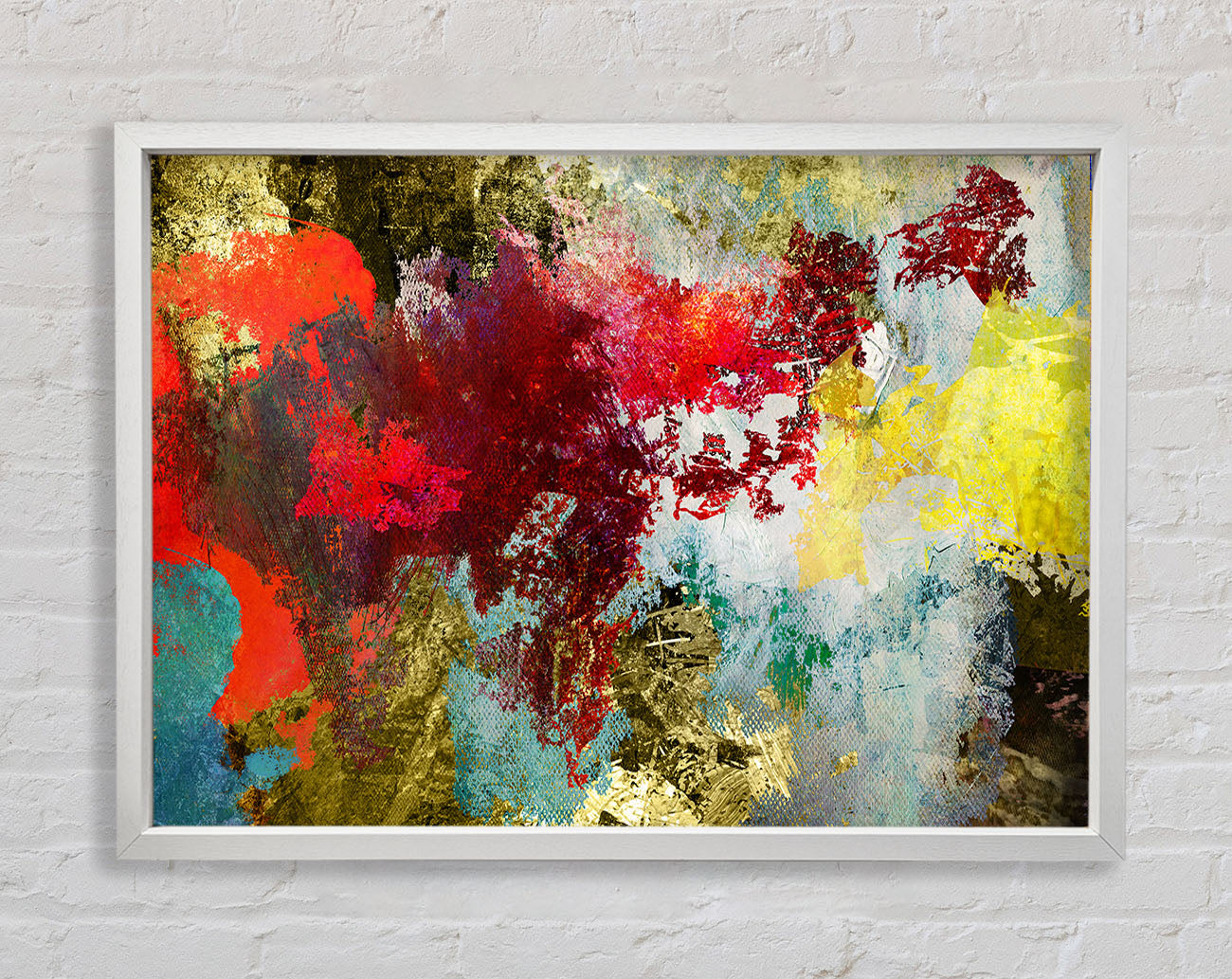 Abstract World grunge map Framed Wall Art