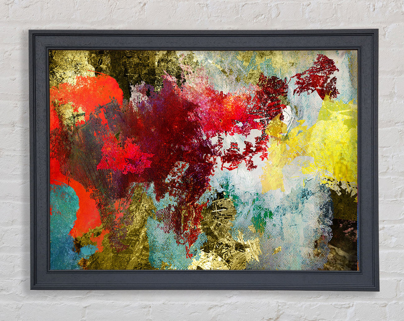 Abstract World grunge map Framed Wall Art