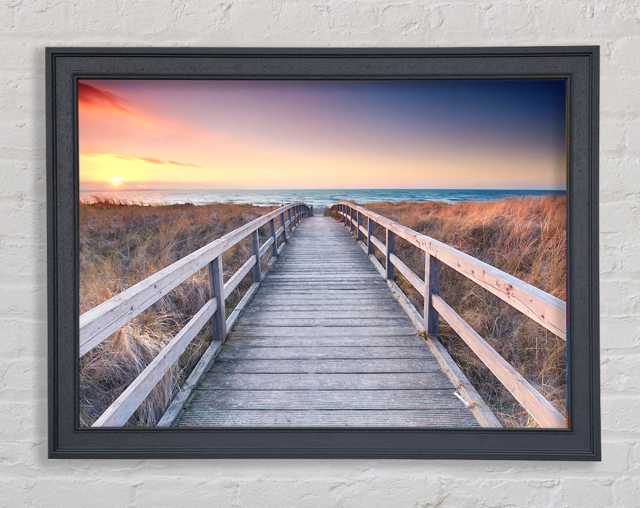 Brige to the coast Framed Wall Art