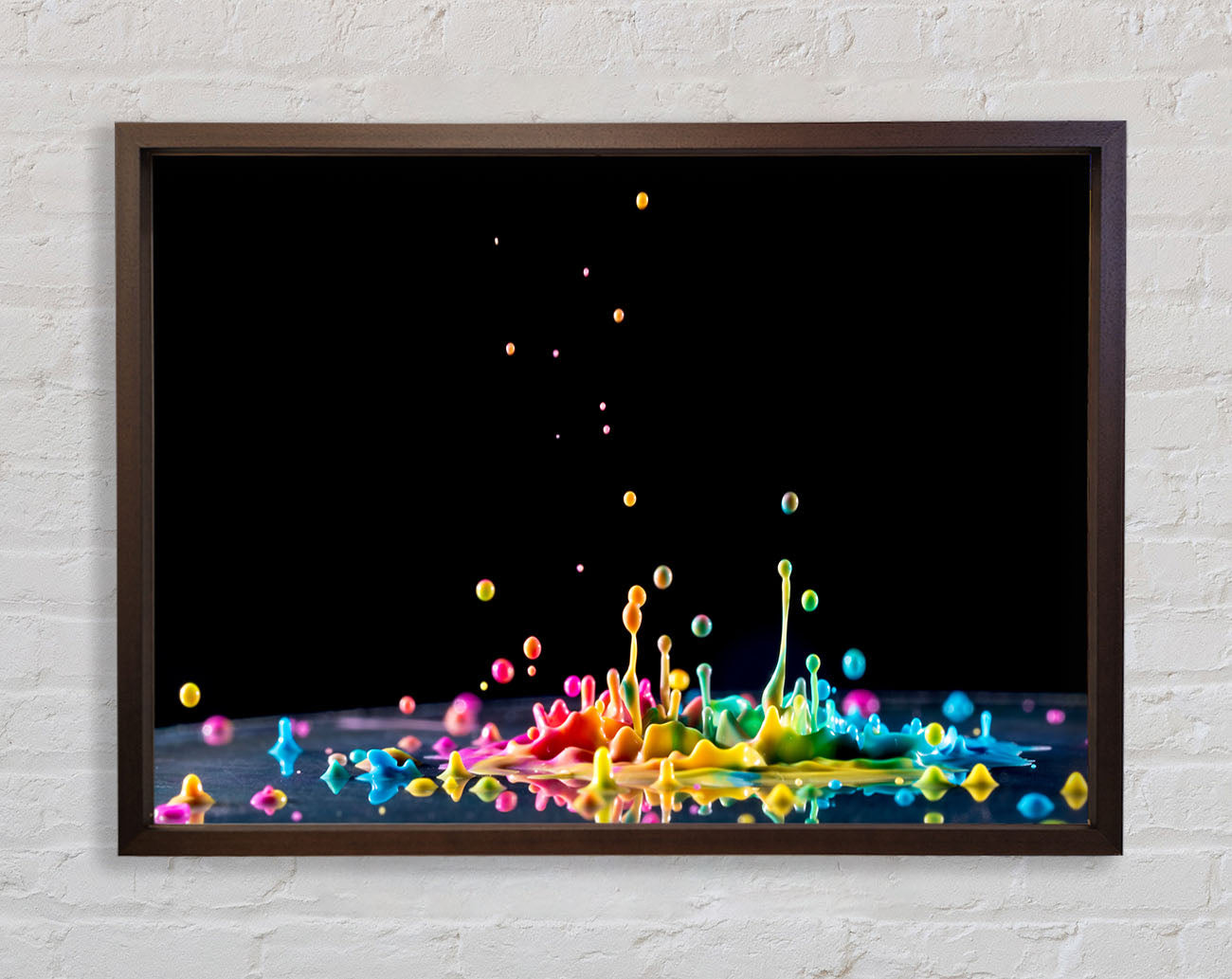 Colour splashes on a surface Framed Wall Art
