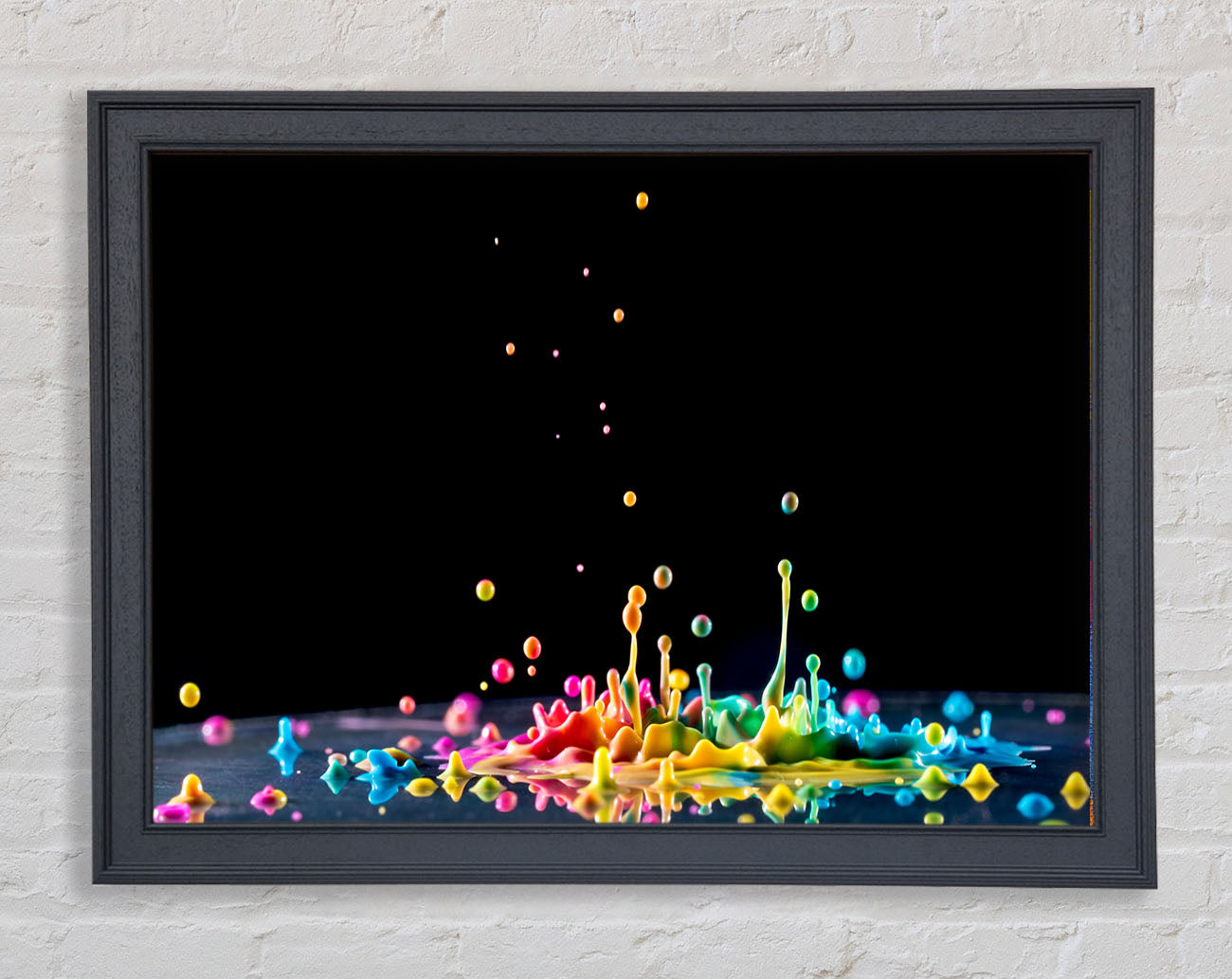 Colour splashes on a surface Framed Wall Art