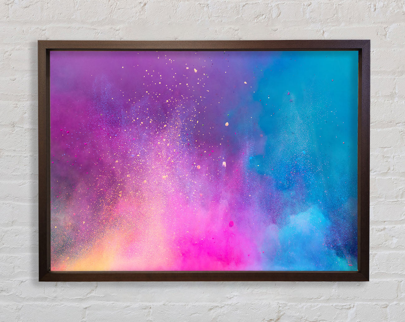 Colourful Dust Explosion Framed Wall Art