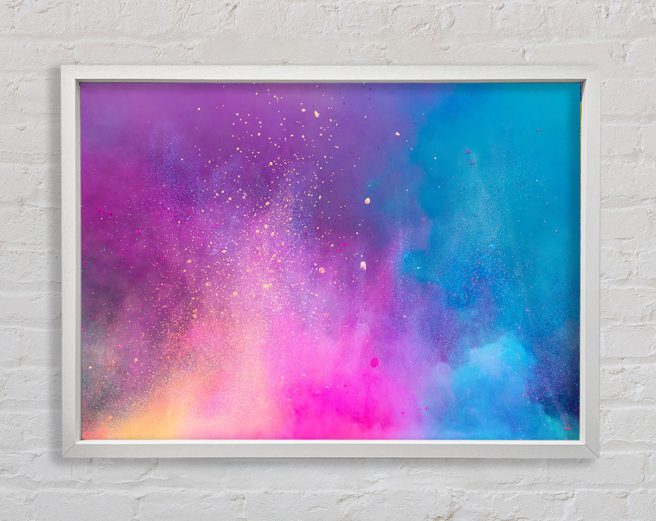 Colourful Dust Explosion Framed Wall Art