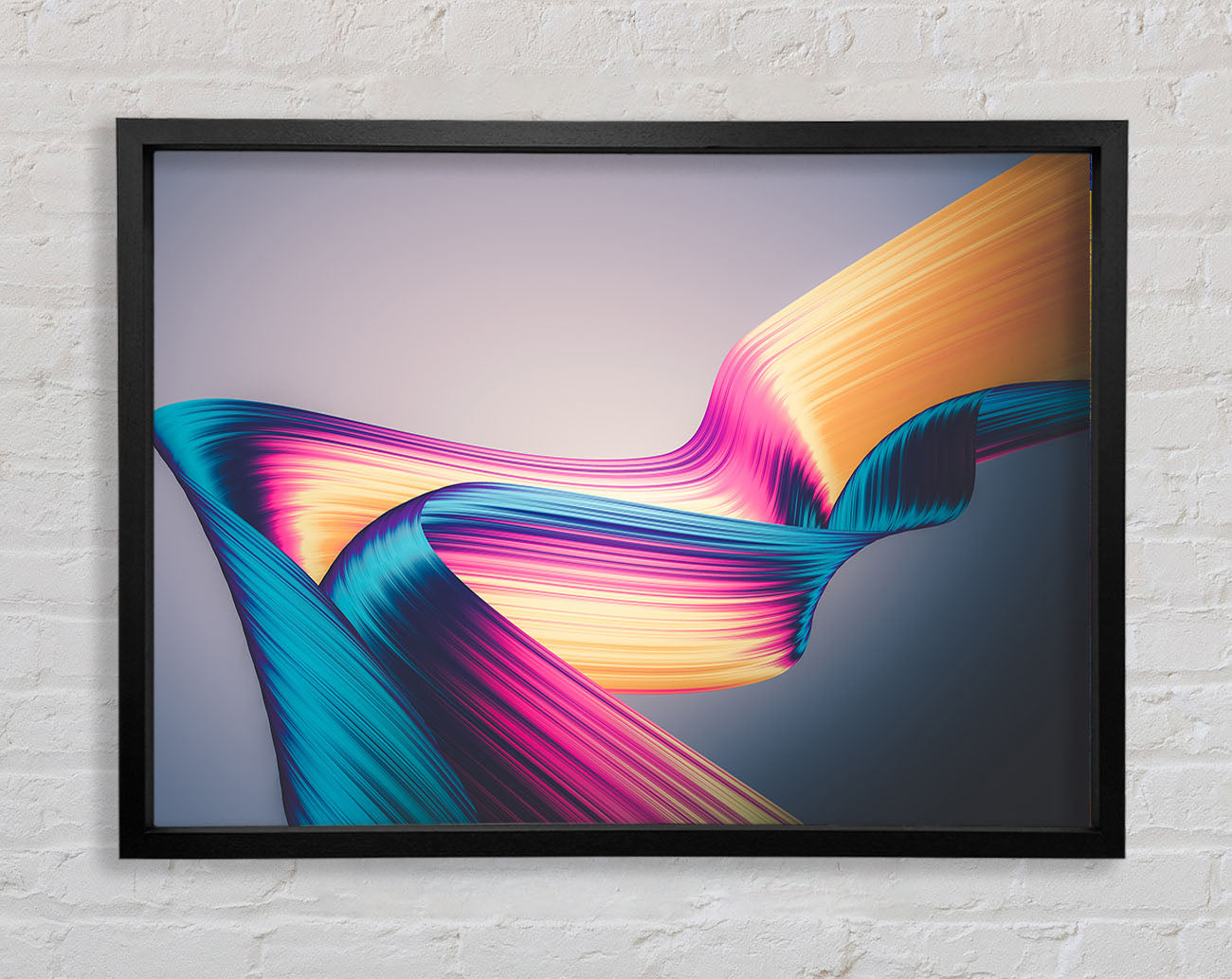 Coloured Ribbon flow Framed Wall Art