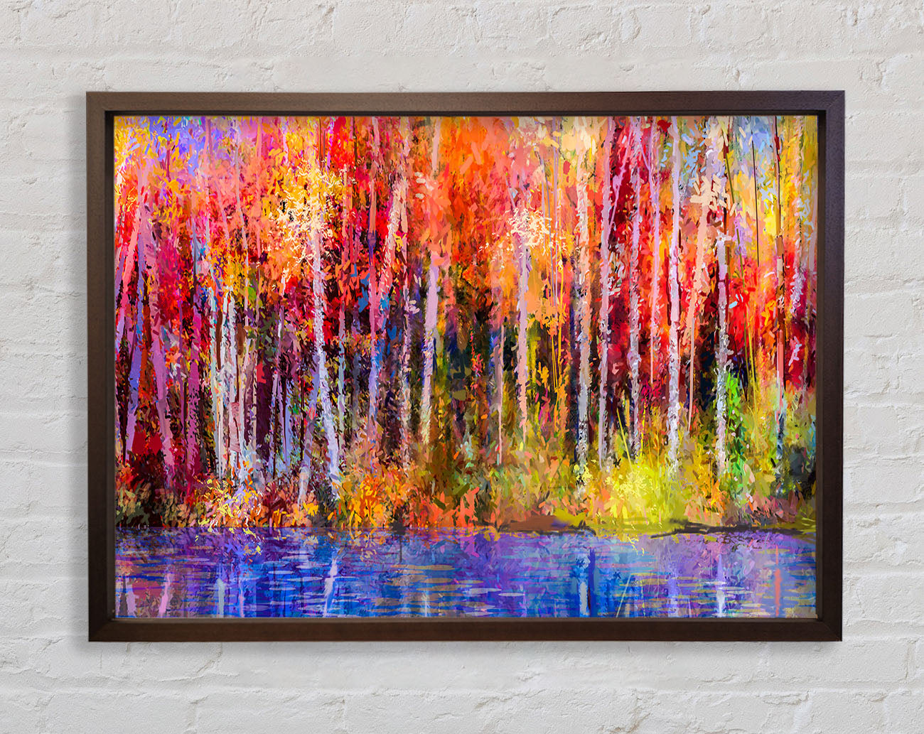 Abstract forest colour strokes Framed Wall Art