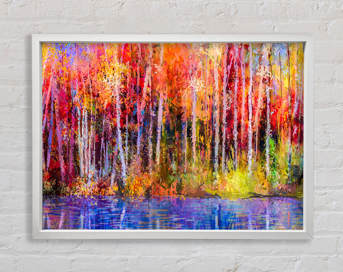Abstract forest colour strokes Framed Wall Art