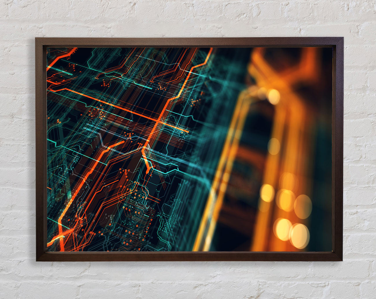 Circuit board frenzy Framed Wall Art