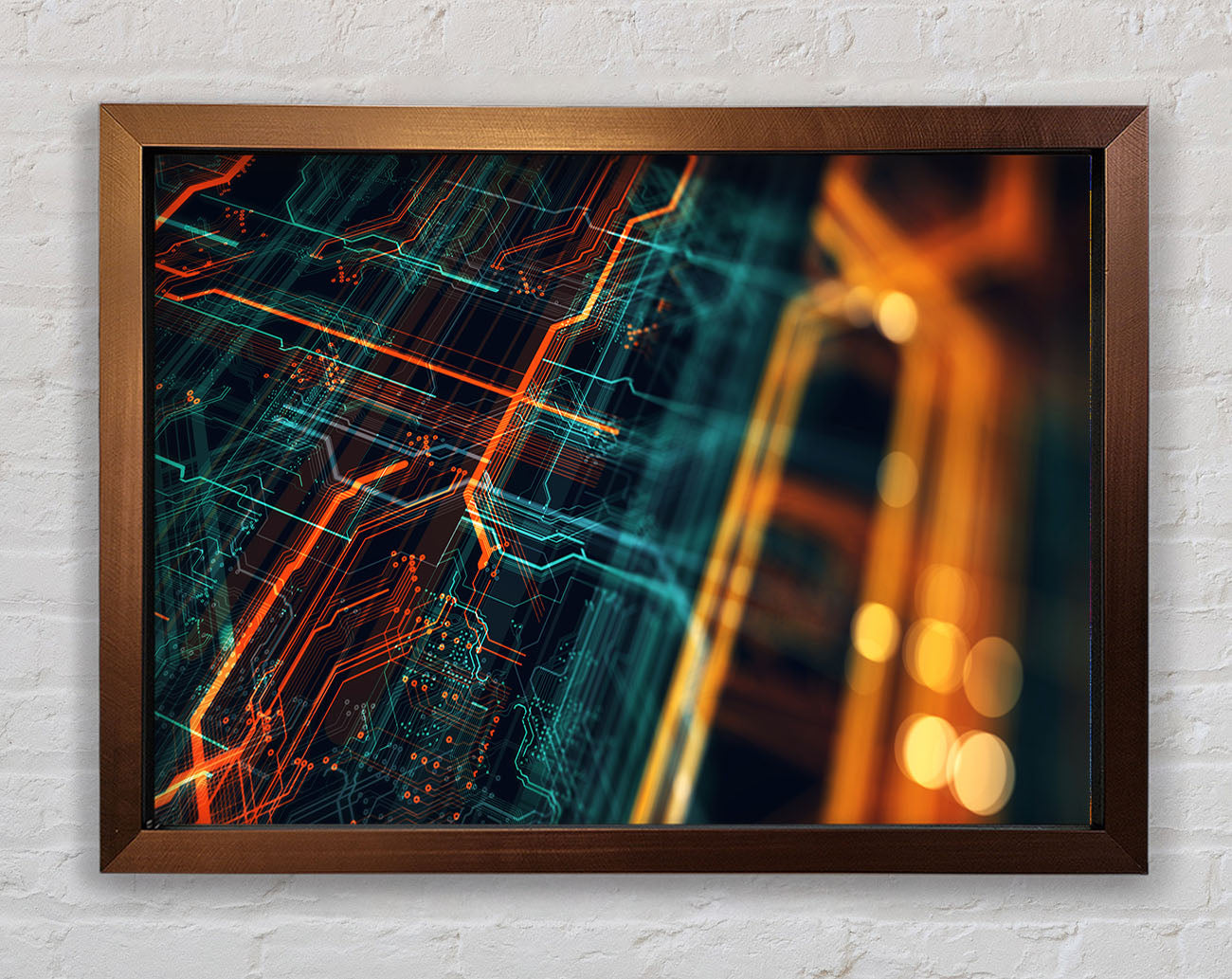 Circuit board frenzy Framed Wall Art