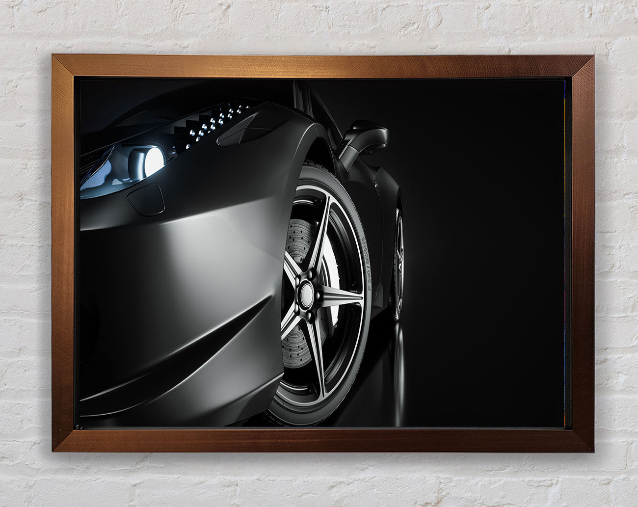 close up super car lights Framed Wall Art