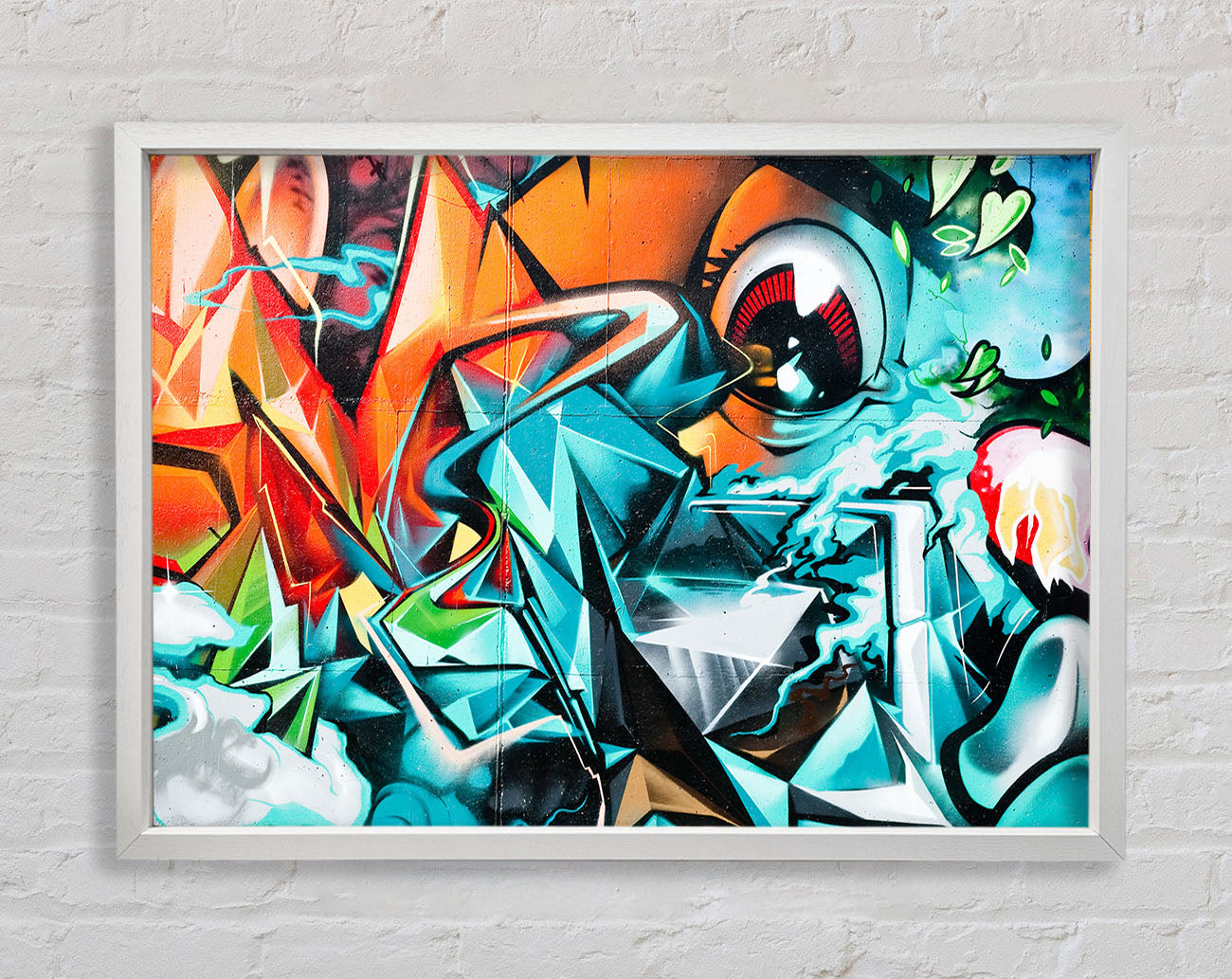 Awesome Graffiti art in space Framed Wall Art