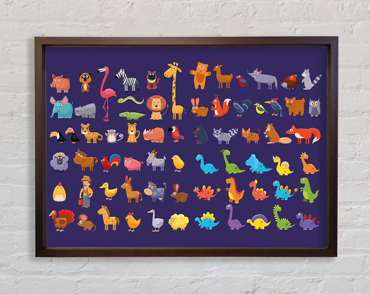 Collection of kids cartoons Framed Wall Art