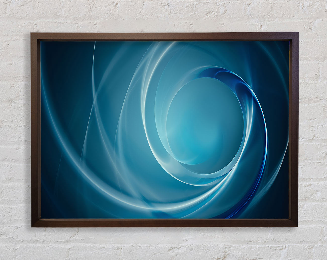 Blue circles and flows Framed Wall Art