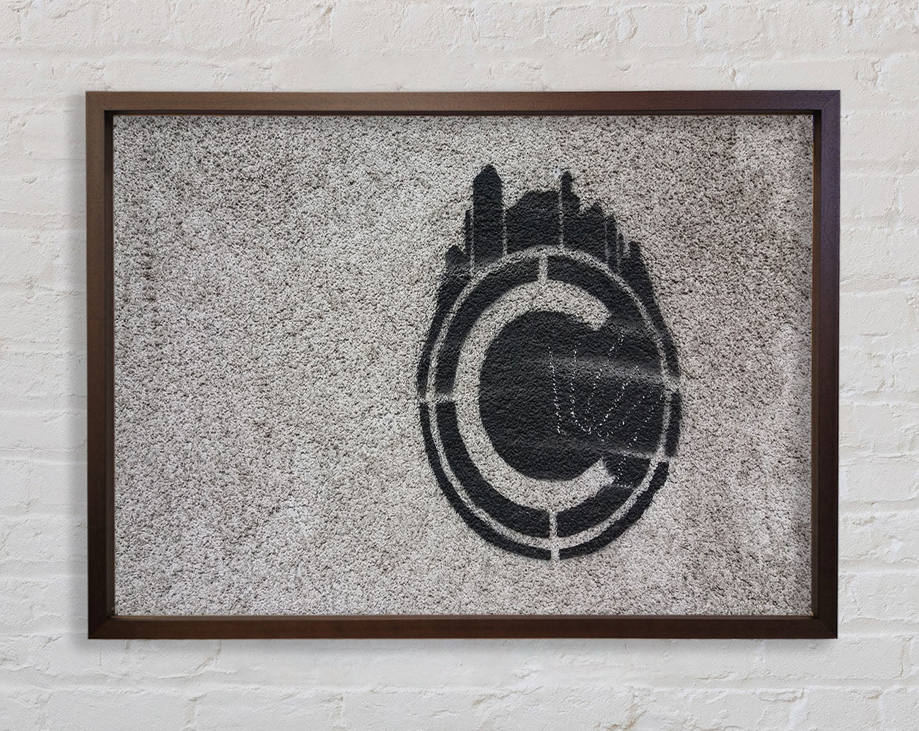 Circle spray shapes Framed Wall Art
