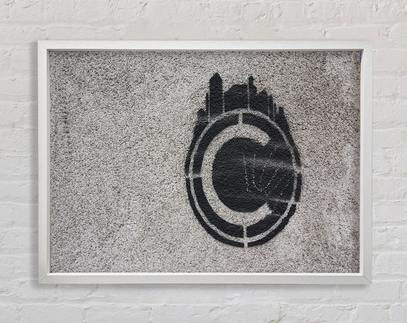 Circle spray shapes Framed Wall Art
