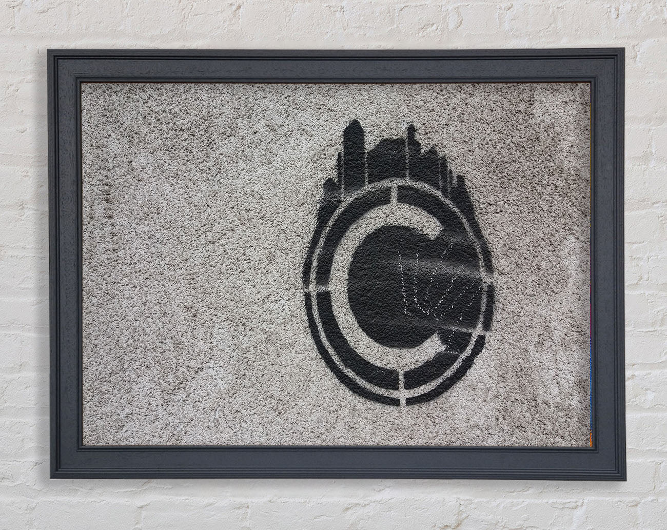 Circle spray shapes Framed Wall Art