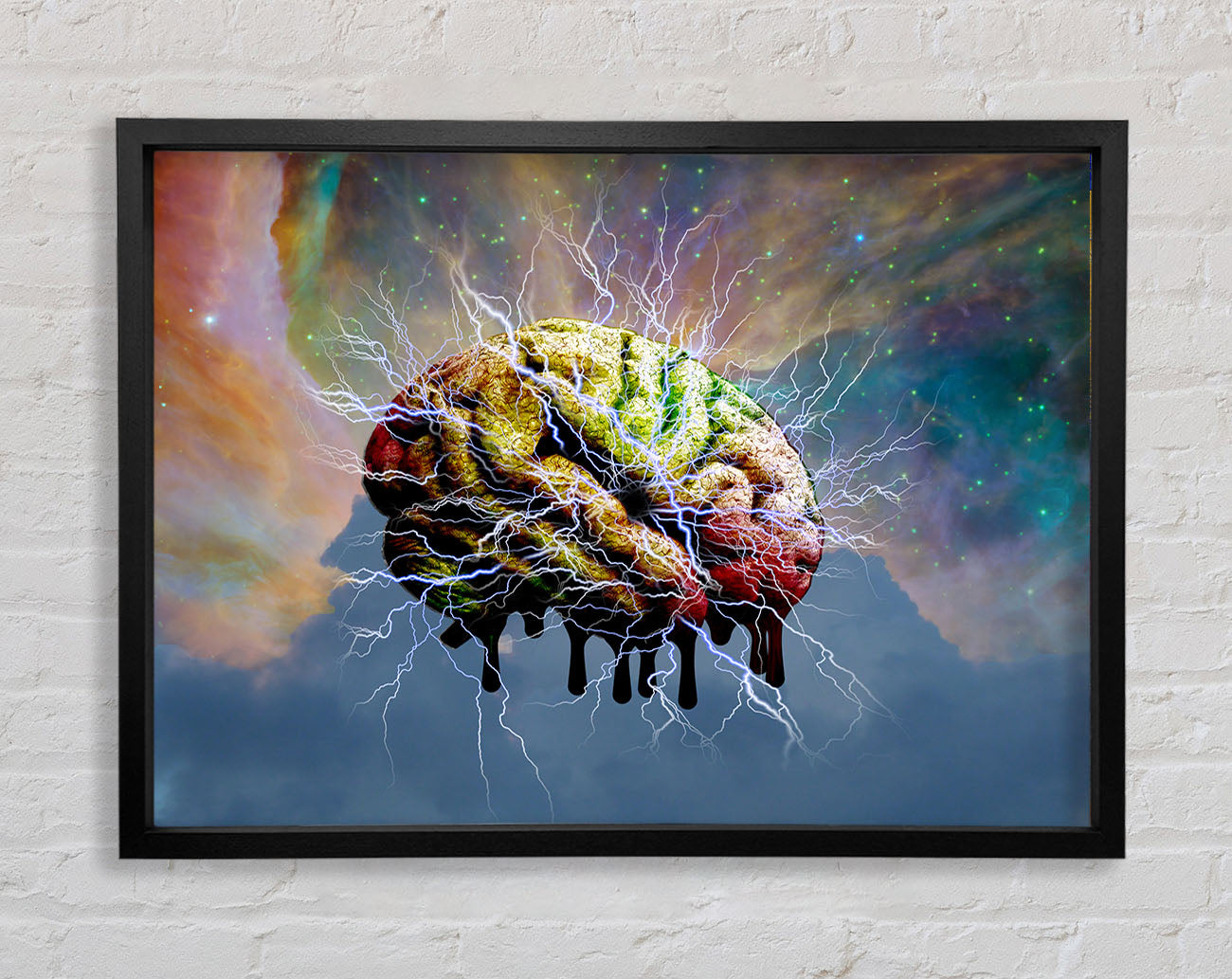 Brain Electricity Framed Wall Art