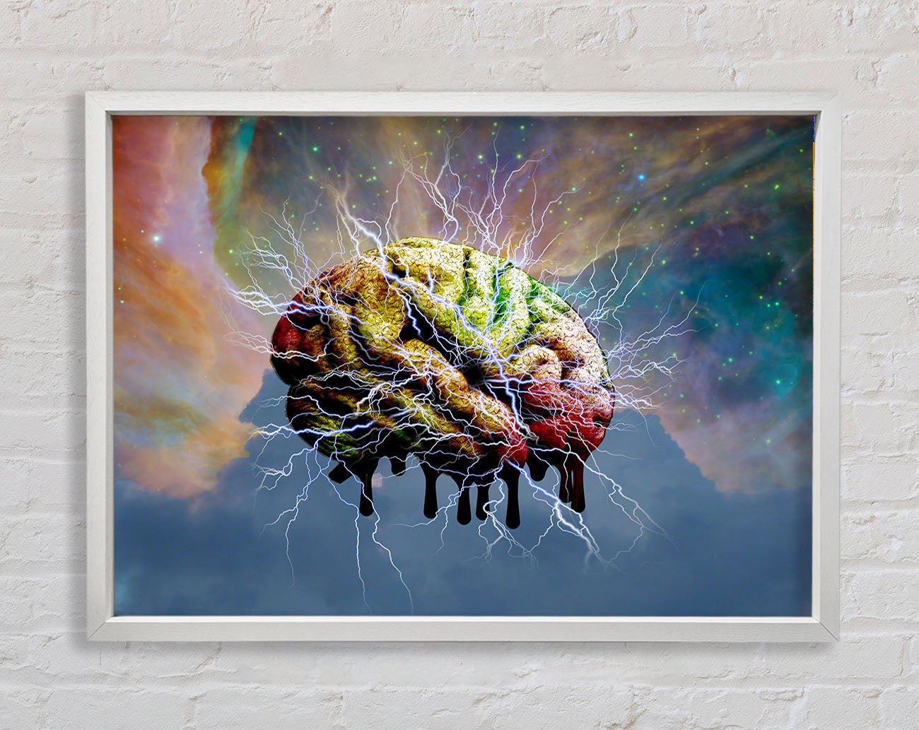 Brain Electricity Framed Wall Art