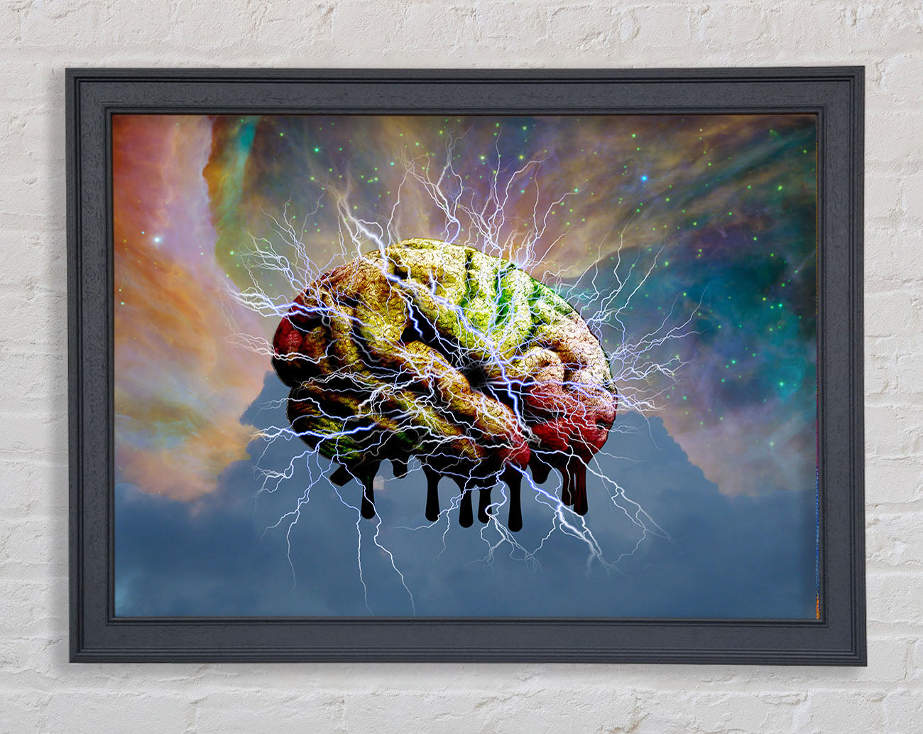 Brain Electricity Framed Wall Art