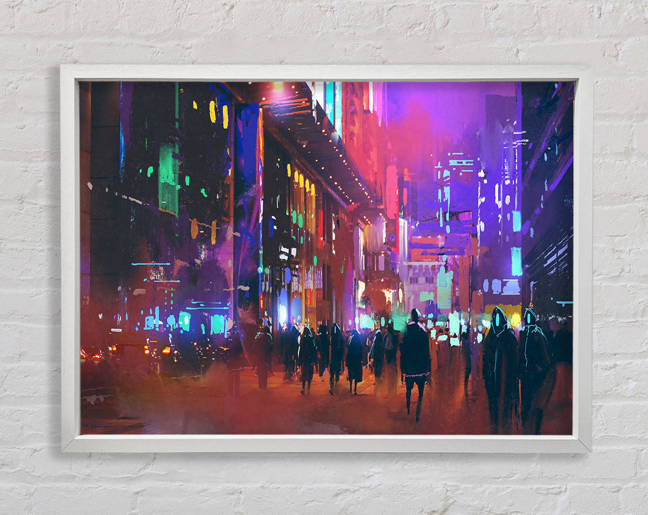 City Of Night People Framed Wall Art