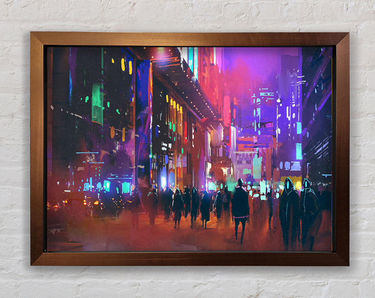 City Of Night People Framed Wall Art