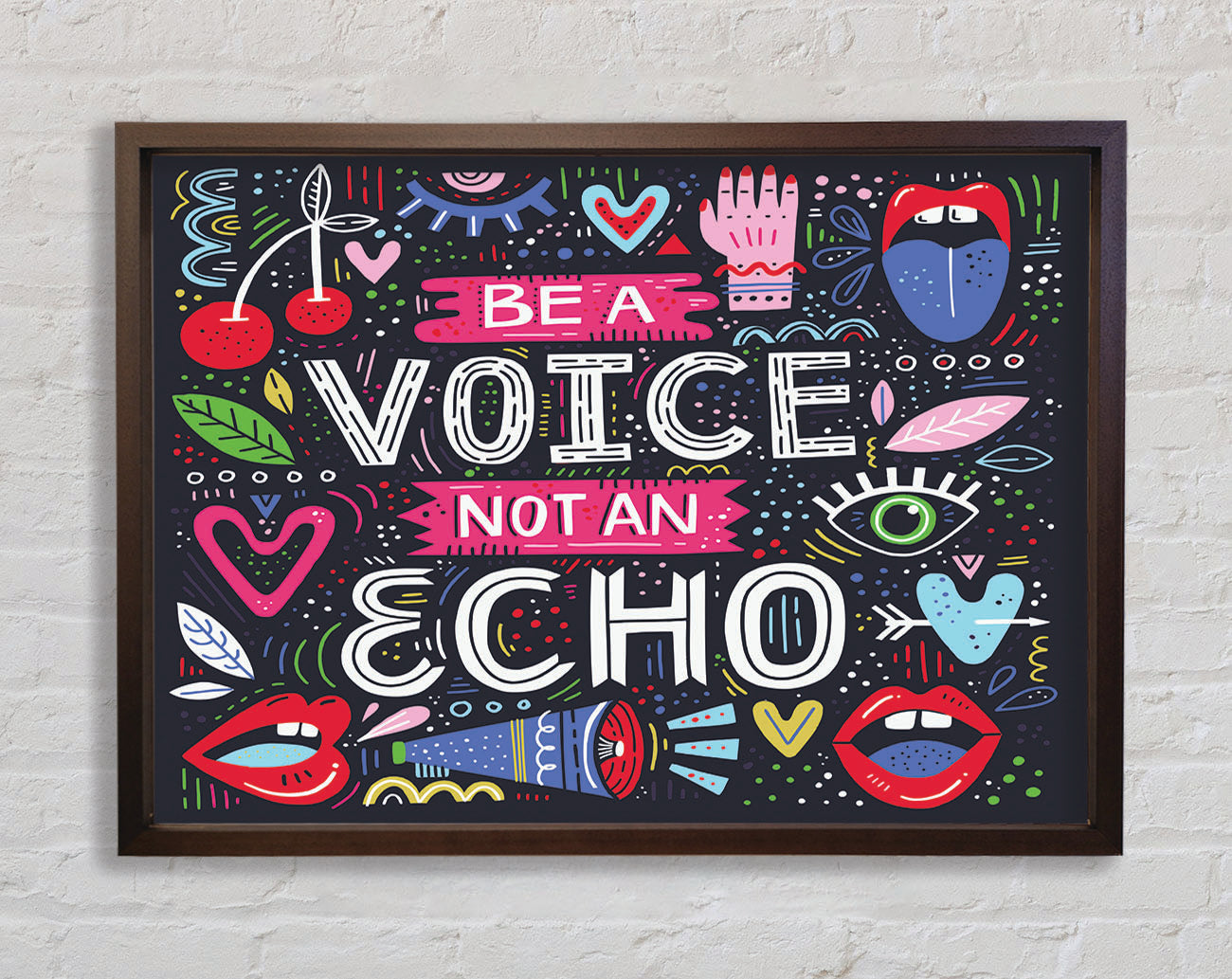 Be A Voice Not An Echo Framed Wall Art