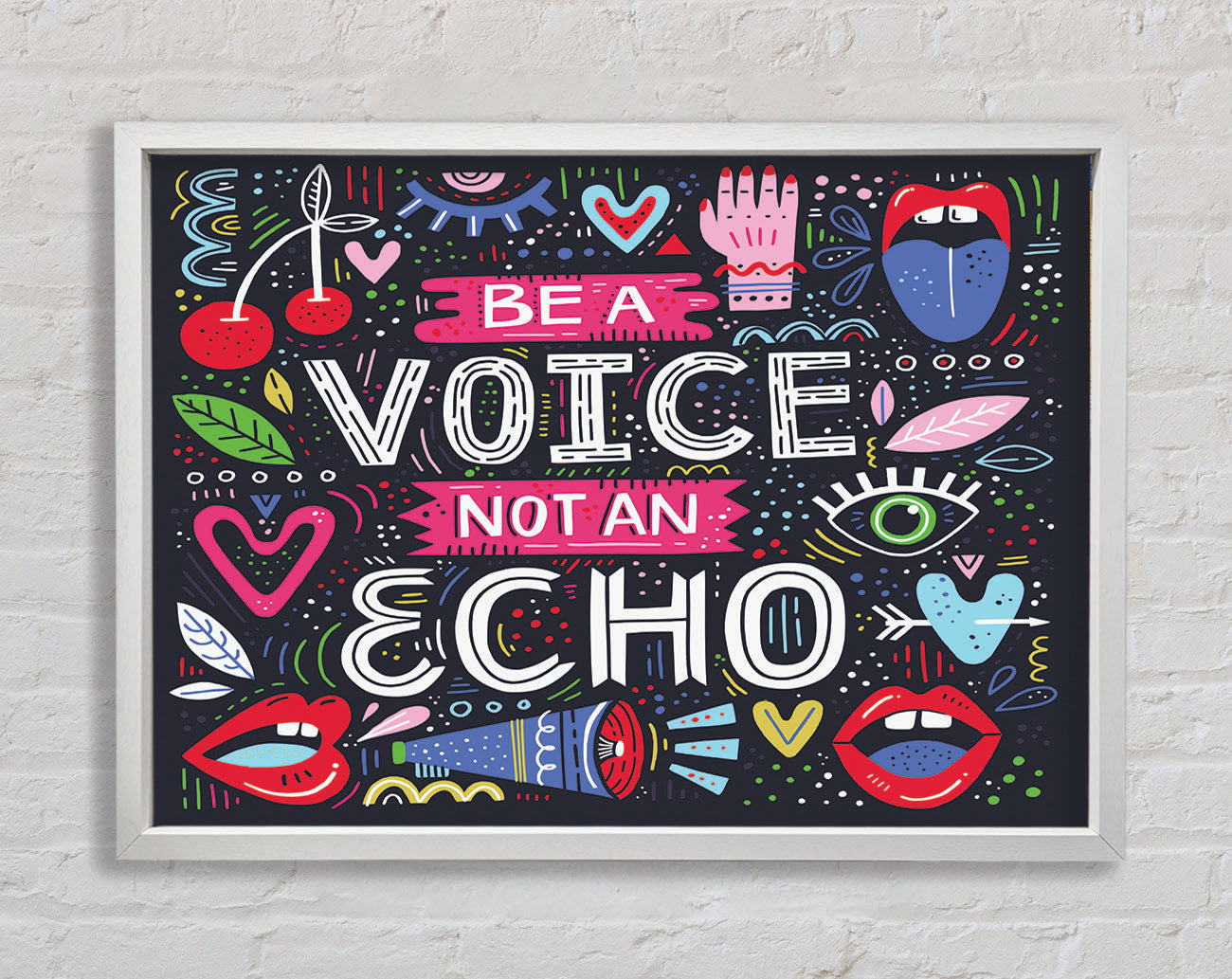 Be A Voice Not An Echo Framed Wall Art