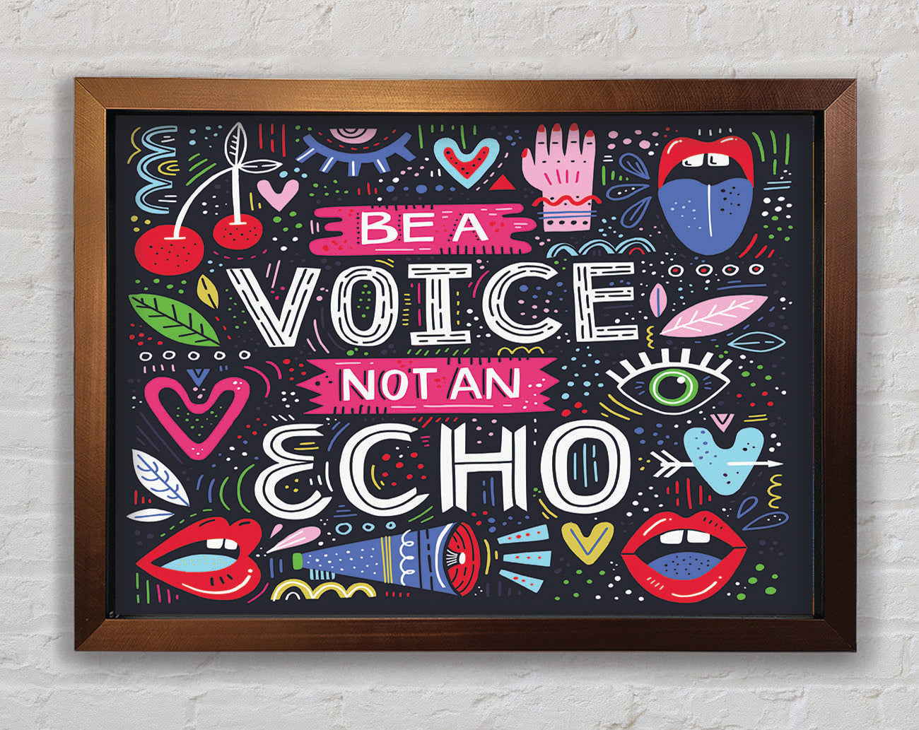 Be A Voice Not An Echo Framed Wall Art