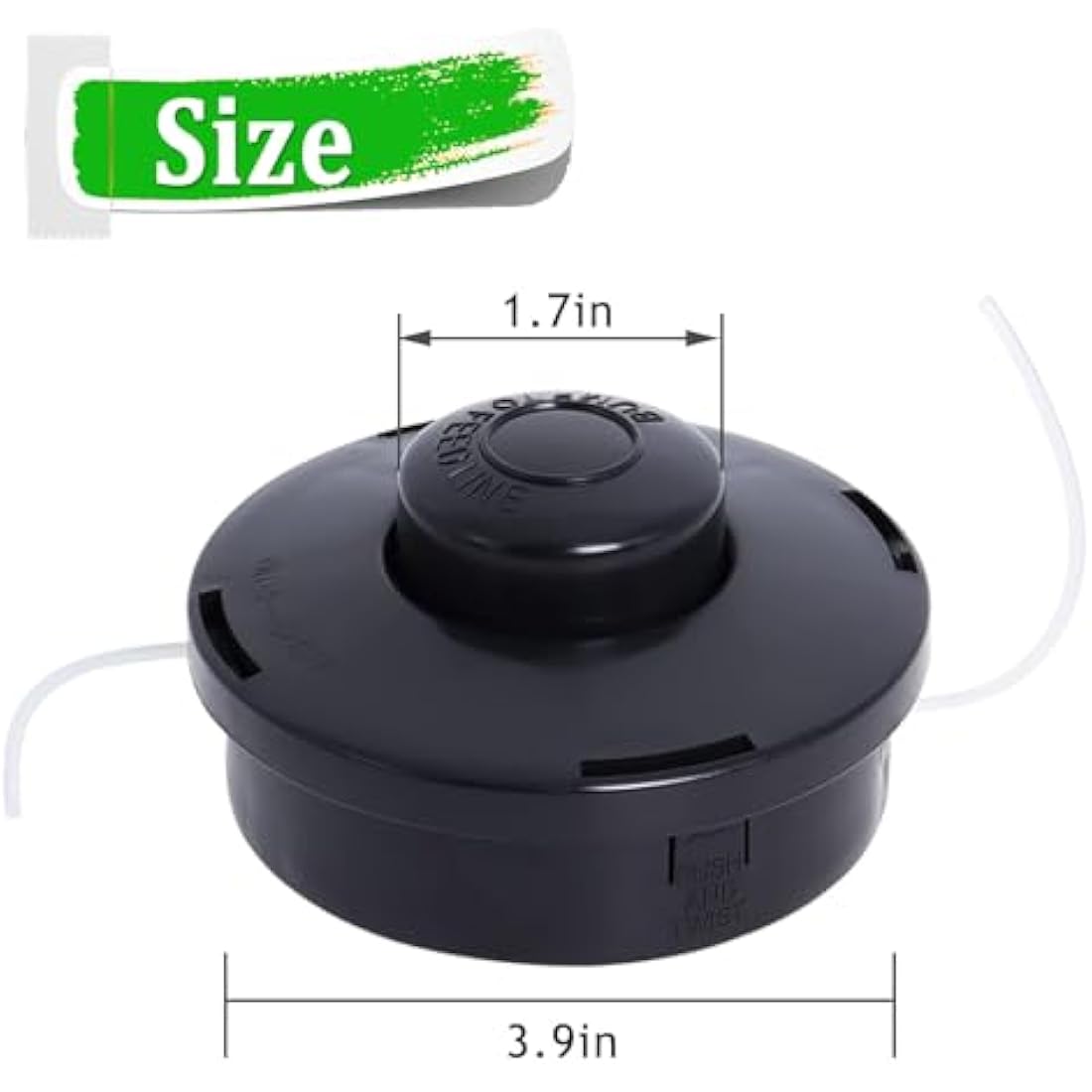 Poweka Universal Strimmer Head, 4 Pack Petrol Strimmer Replacement Head Dual 2 Line Petrol Strimmer Trimmer Brushcutter Bump Feed Spool Head, M10 x 1.25 LHF