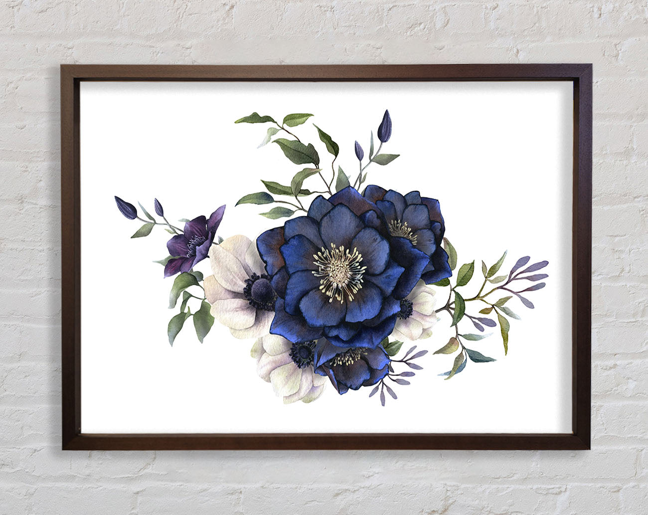 Blue Flower Beauty Framed Wall Art