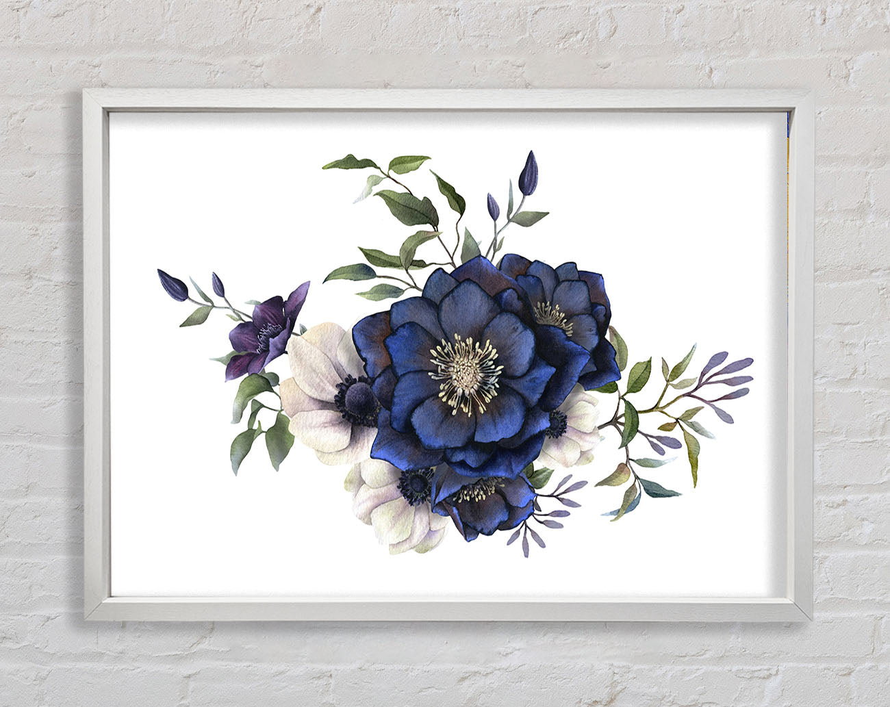 Blue Flower Beauty Framed Wall Art