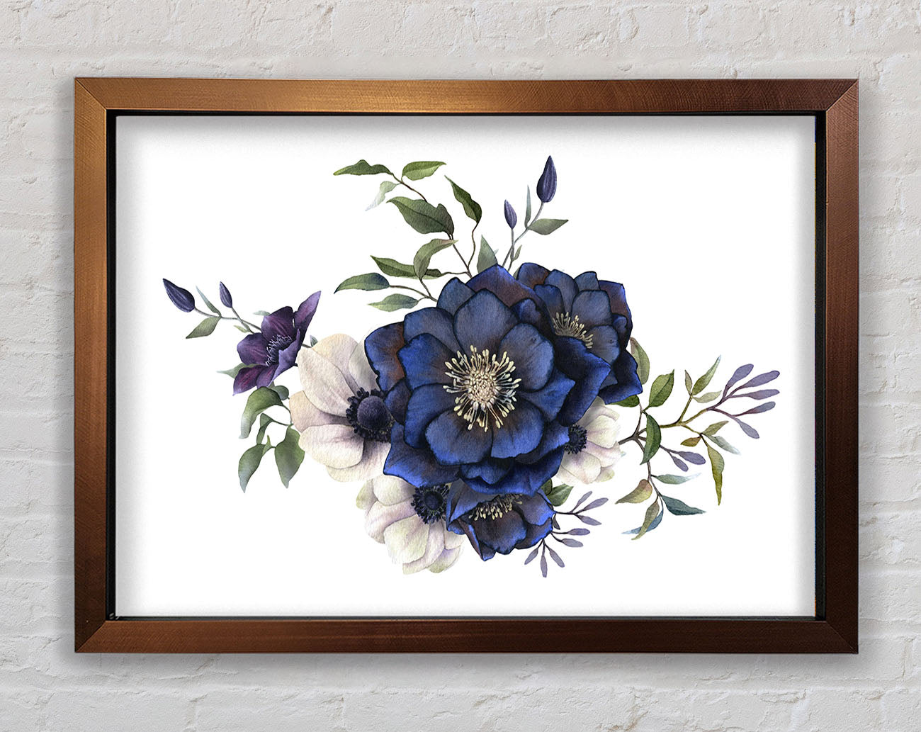 Blue Flower Beauty Framed Wall Art