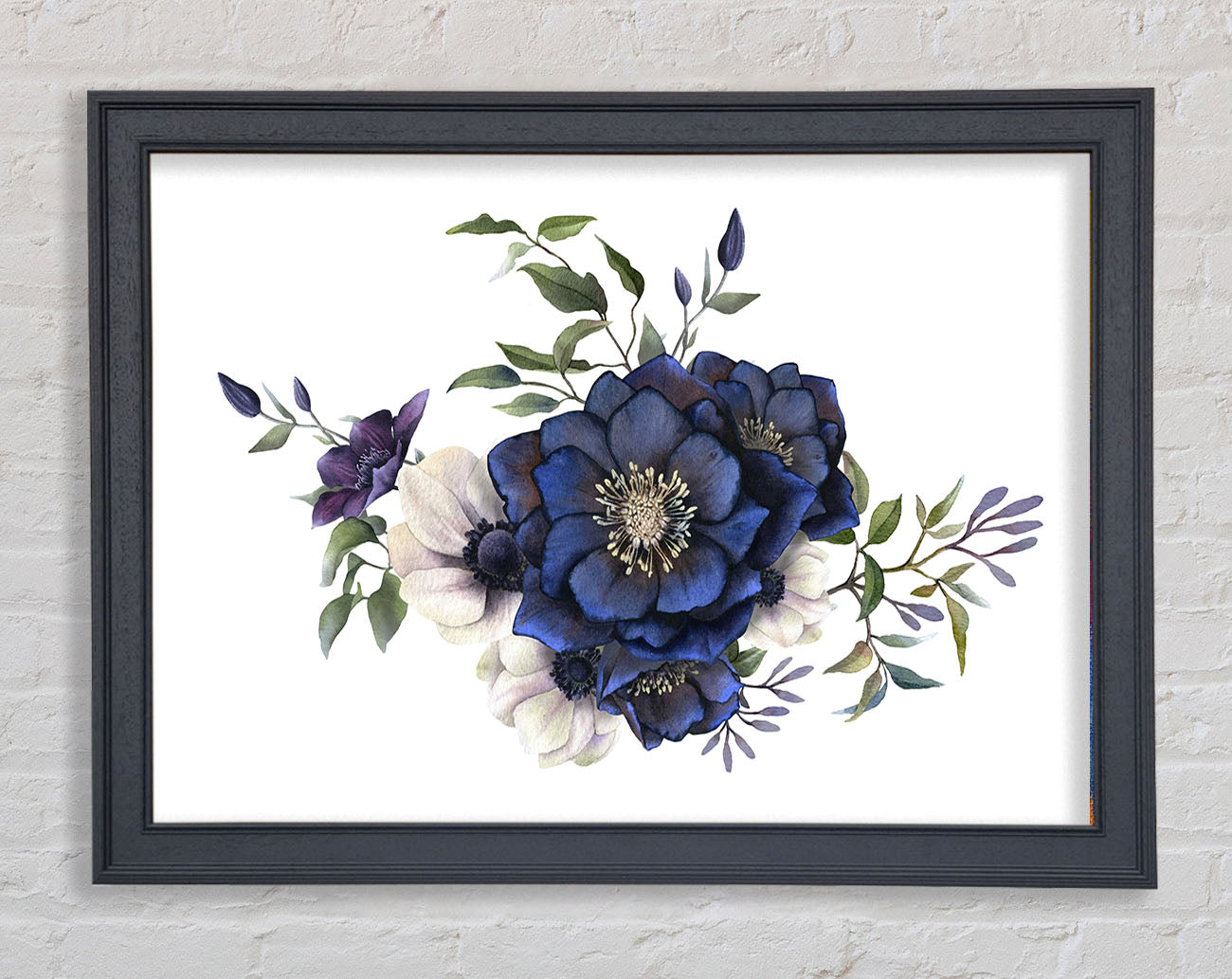 Blue Flower Beauty Framed Wall Art